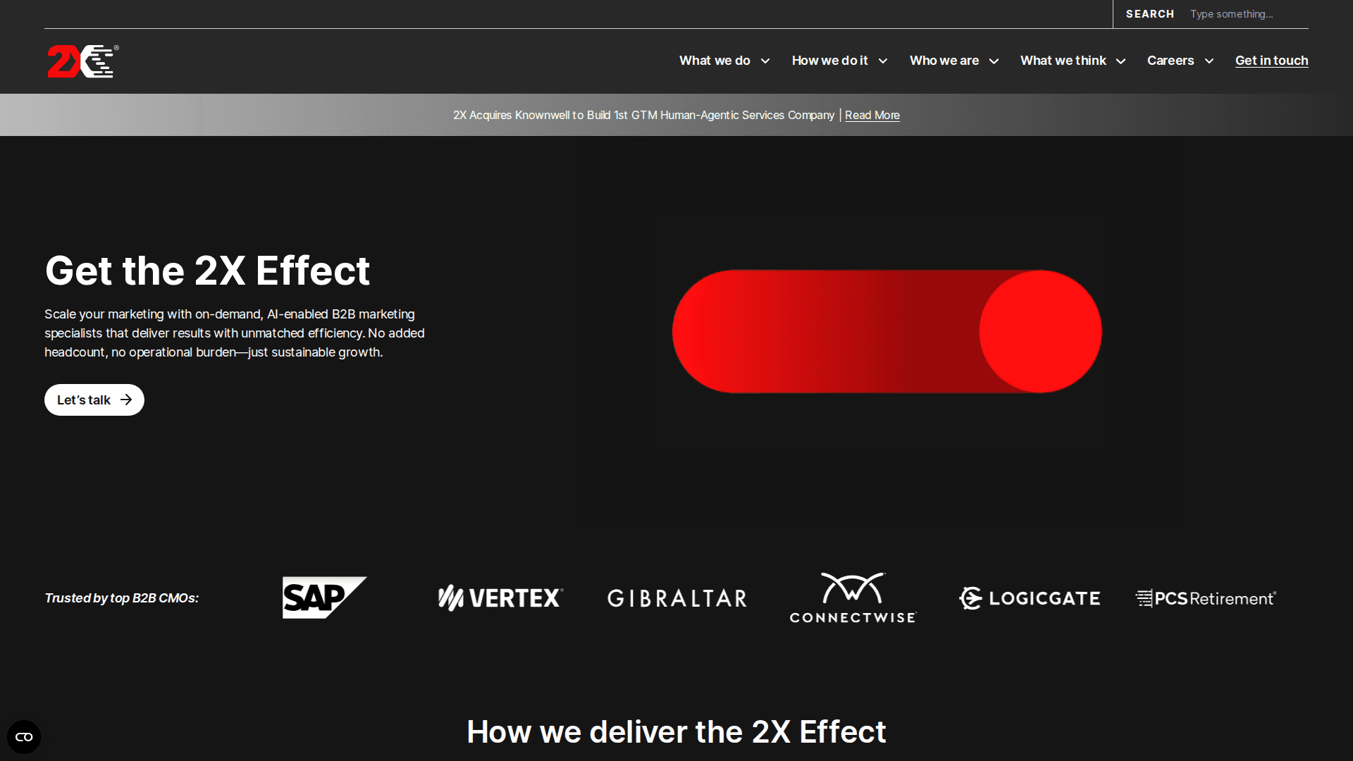 2X agency homepage