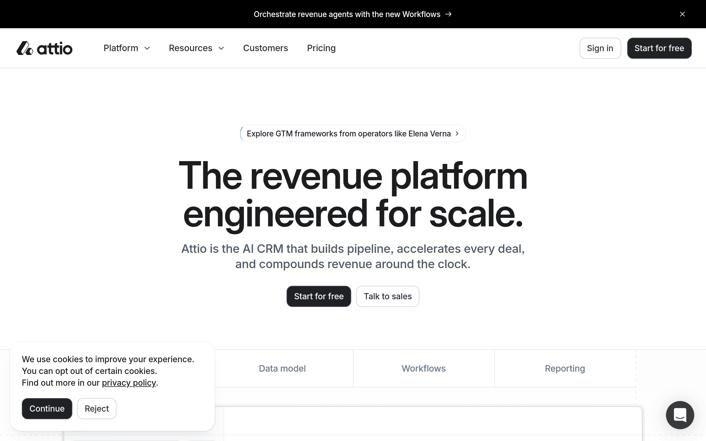 Attio interface — Notion-Flexible Data Model + Built-In Research Agent