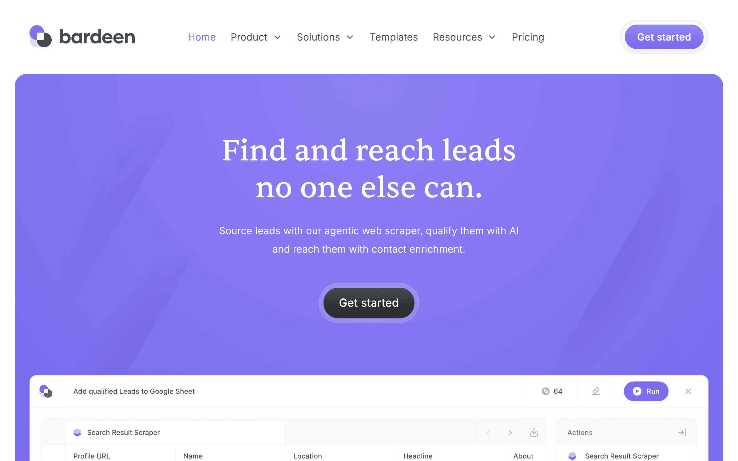 Bardeen interface showing AI workflow management for internal operations
