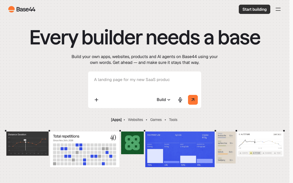 Base44 website preview