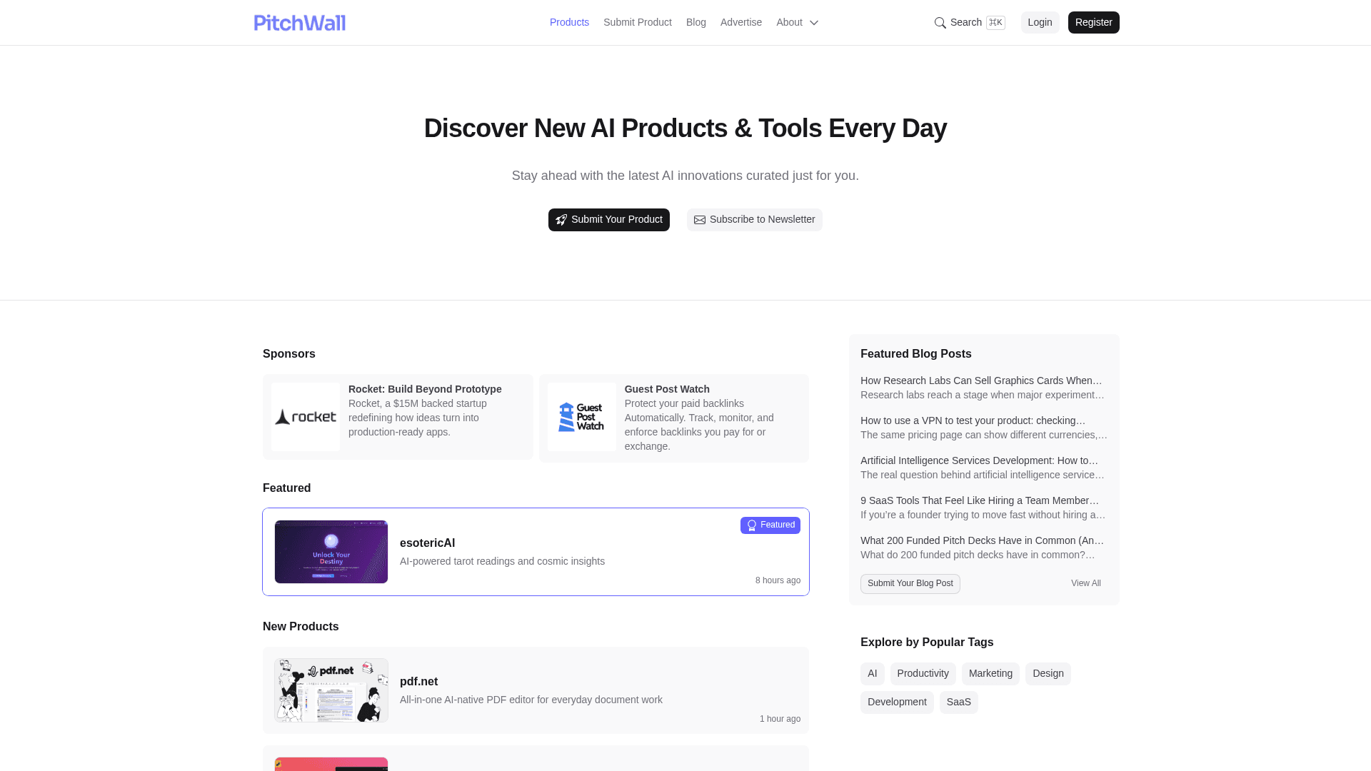 BetaPage homepage screenshot