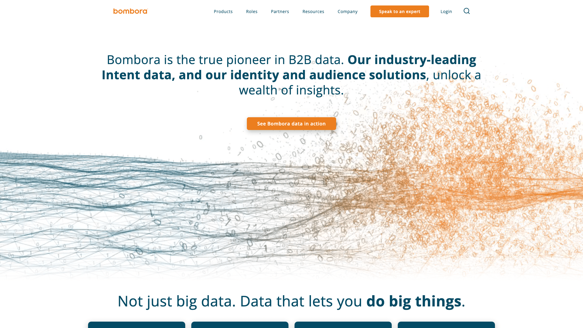 Bombora interface — 5,000+ B2B Sites + 18,000+ Intent Topics
