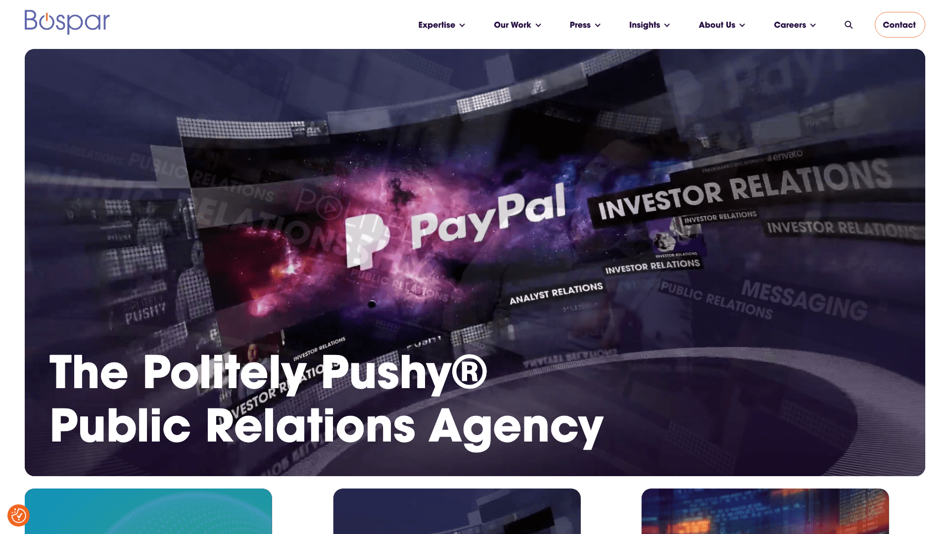 Bospar agency homepage