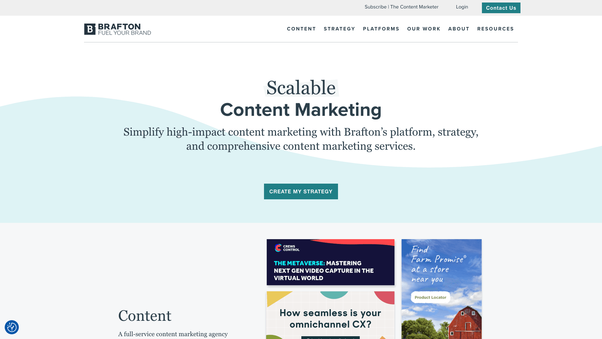 Brafton agency homepage
