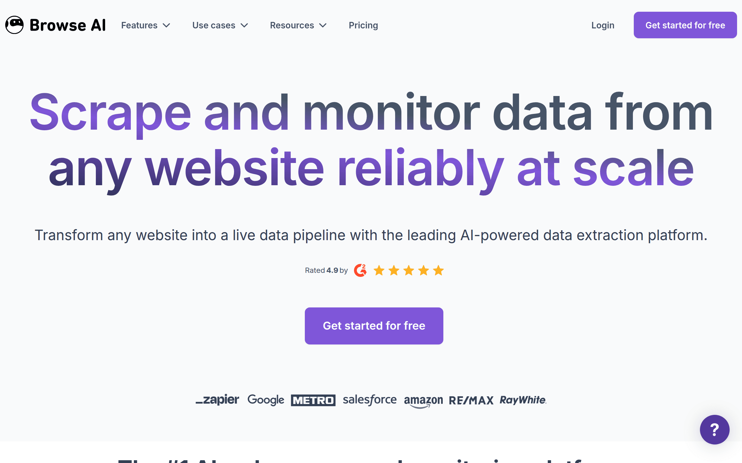Browse AI competitor monitoring interface