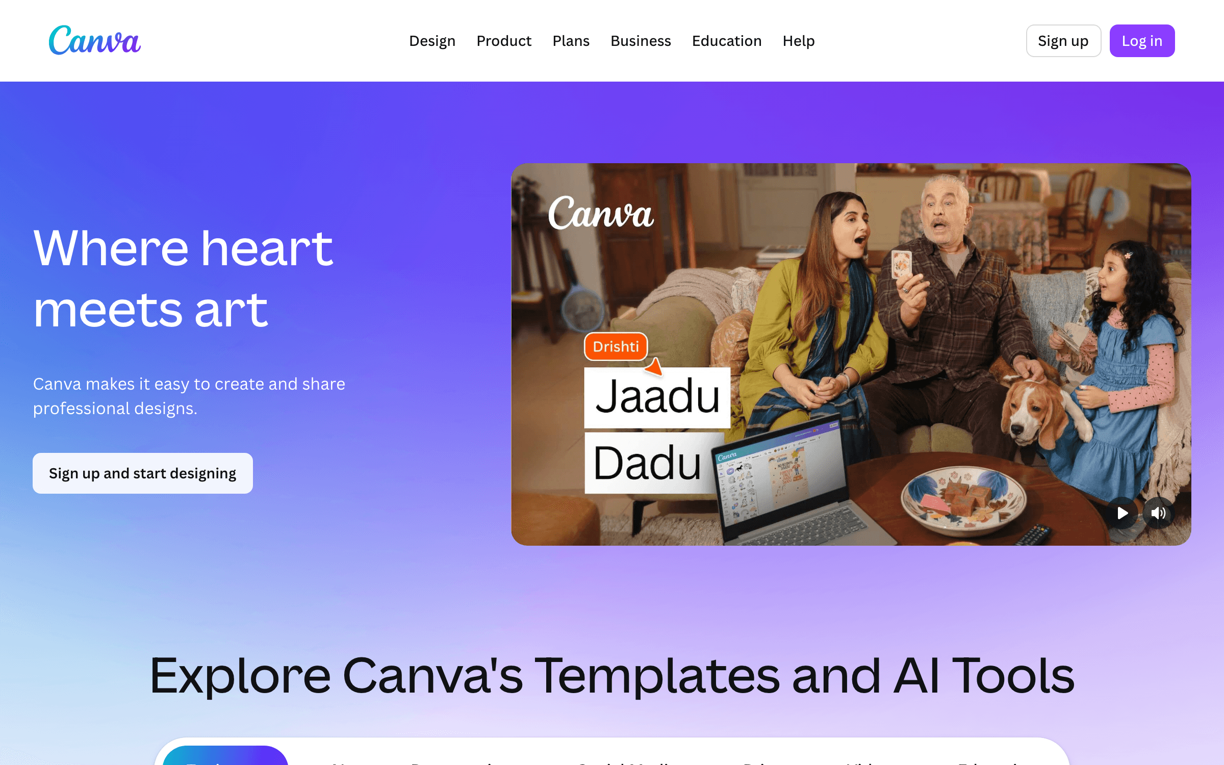 Canva interface — Best General Design Tool
