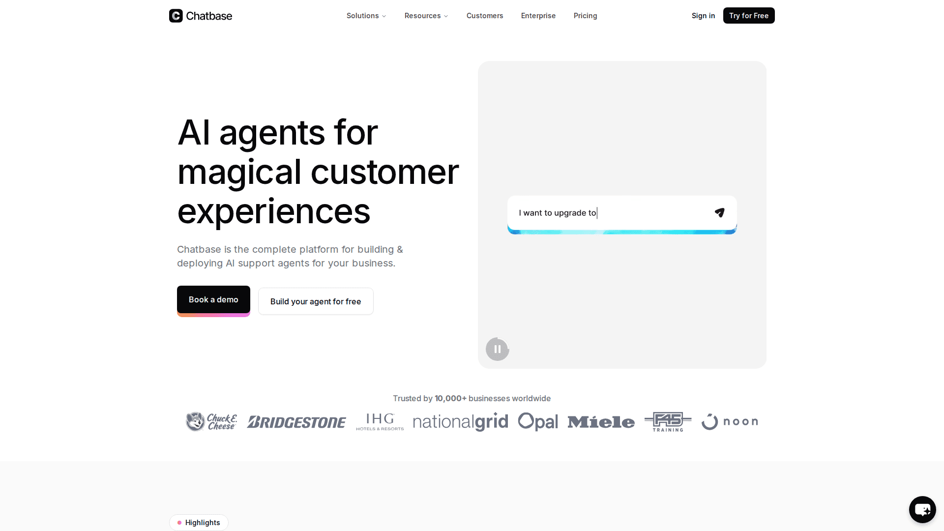 Chatbase interface — $32/mo, Bootstrapped to $10M ARR
