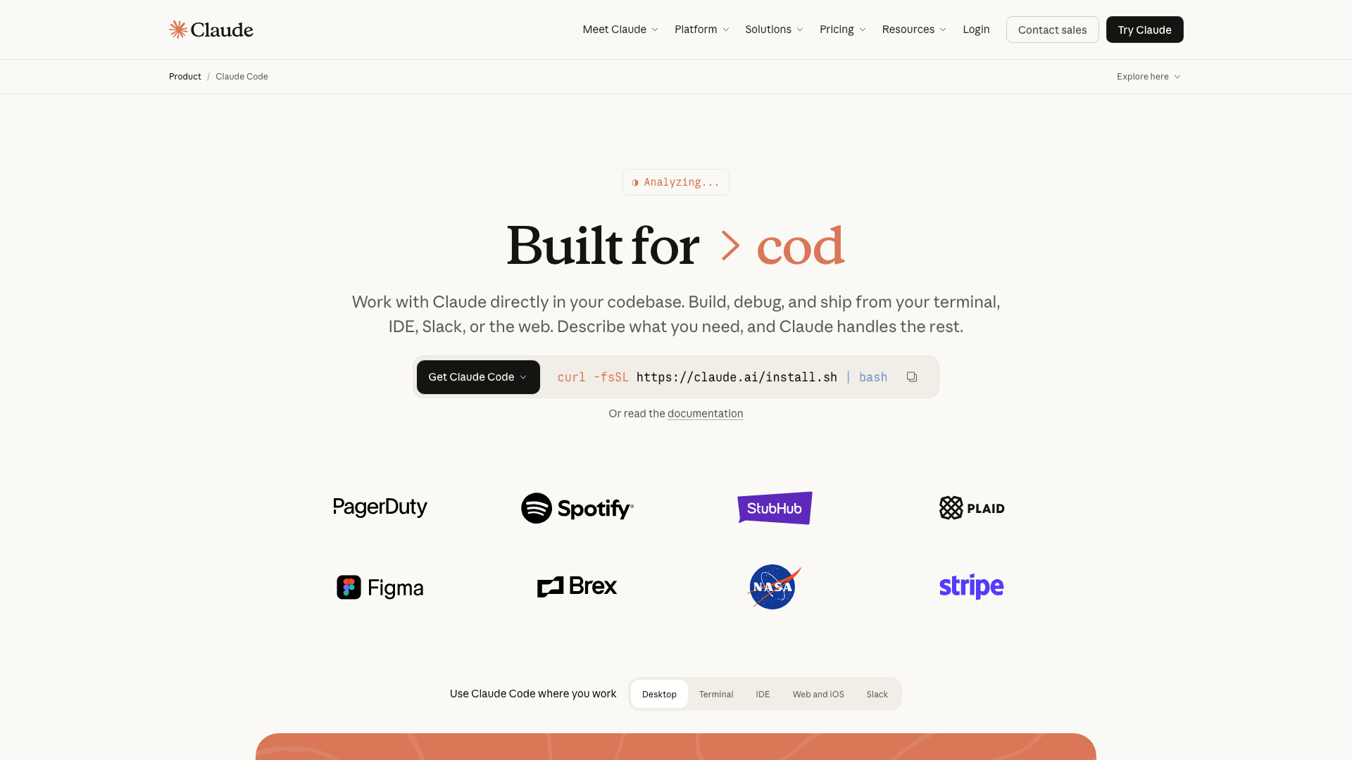 Claude Code interface as a Cursor alternative