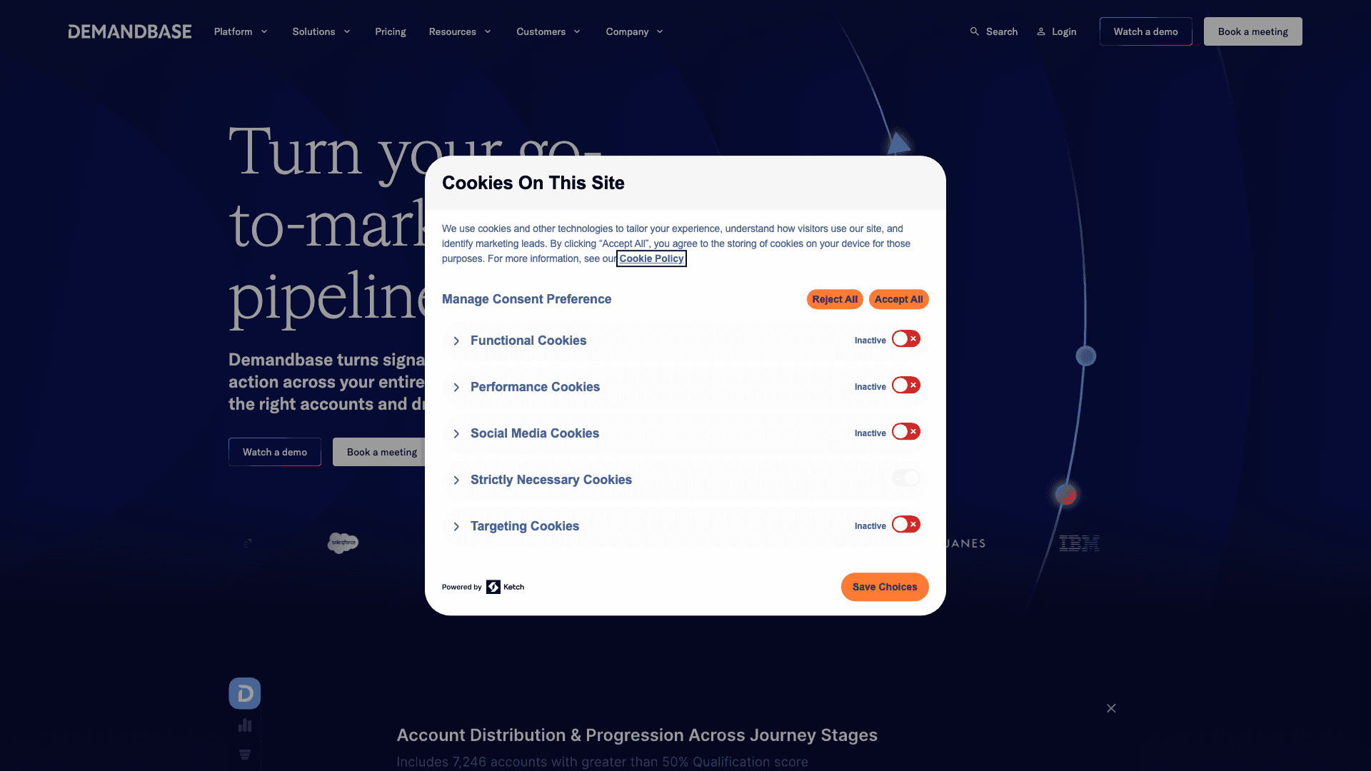 Demandbase interface — Advertising-First Architecture