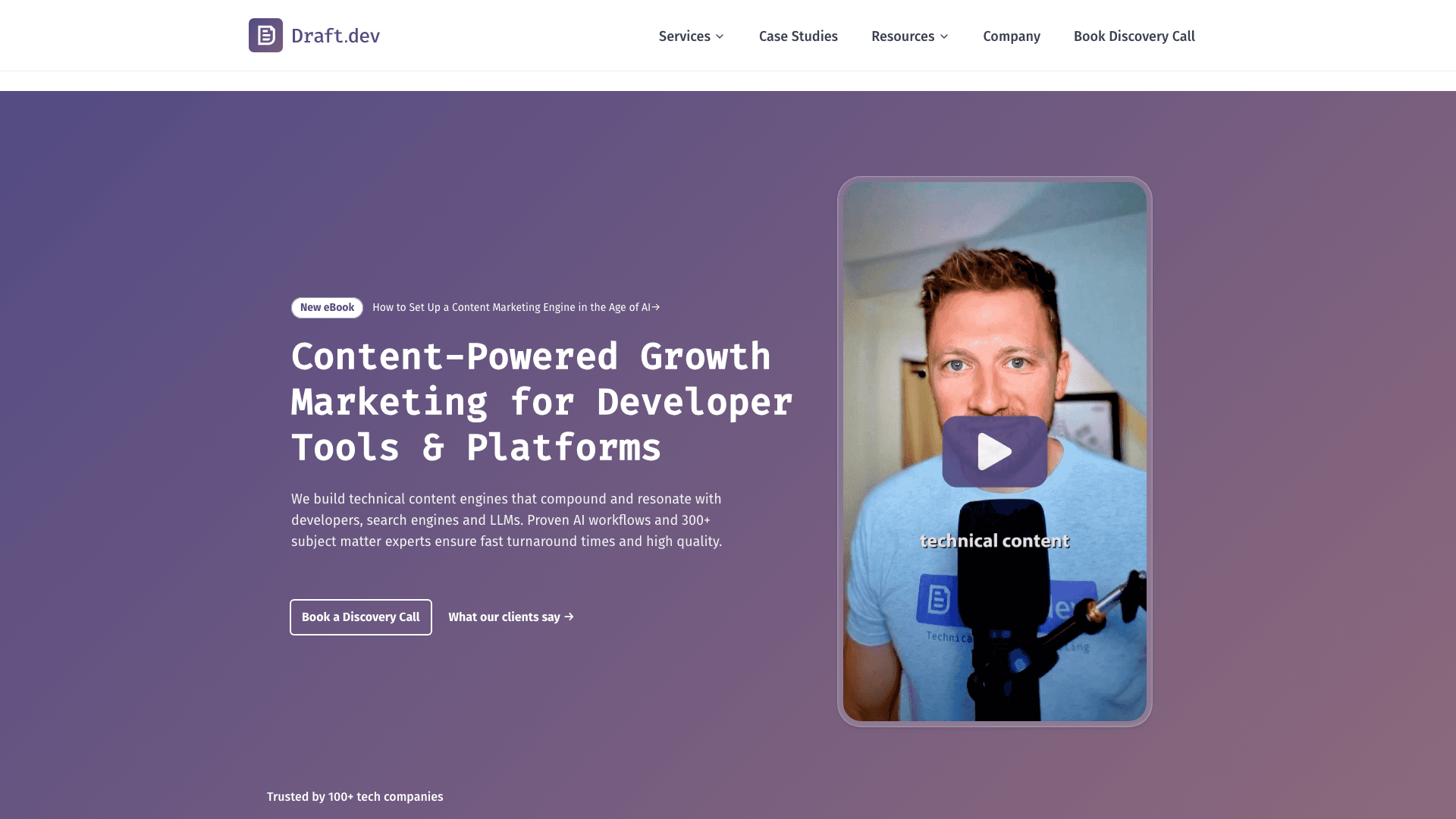 Draft.dev agency homepage