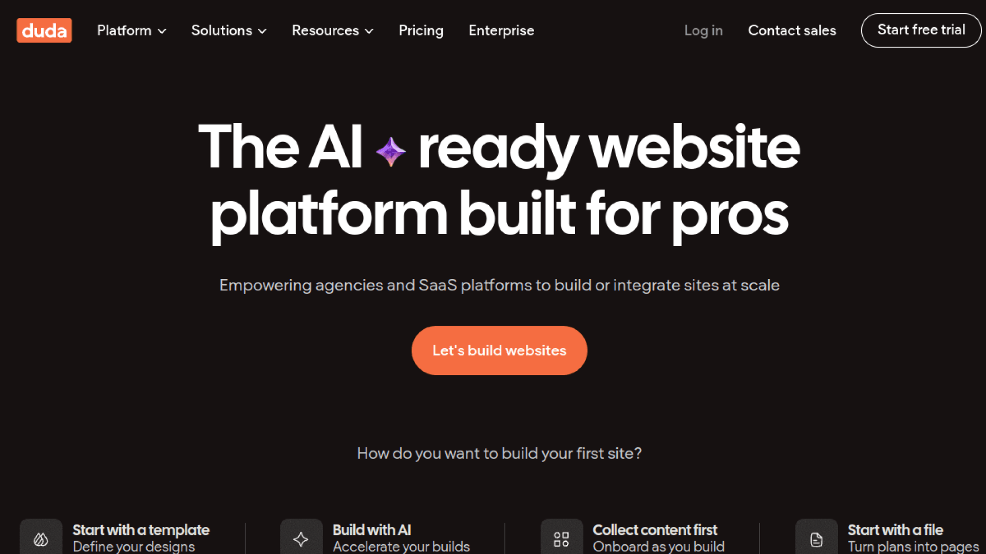 Duda homepage