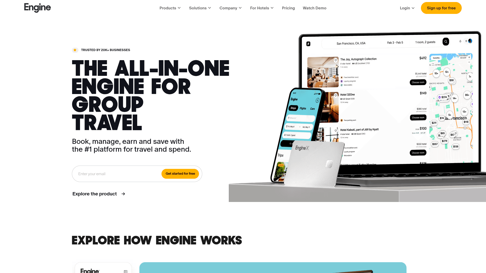 Engine interface — Hotel-First, Direct Bill, No Card Required