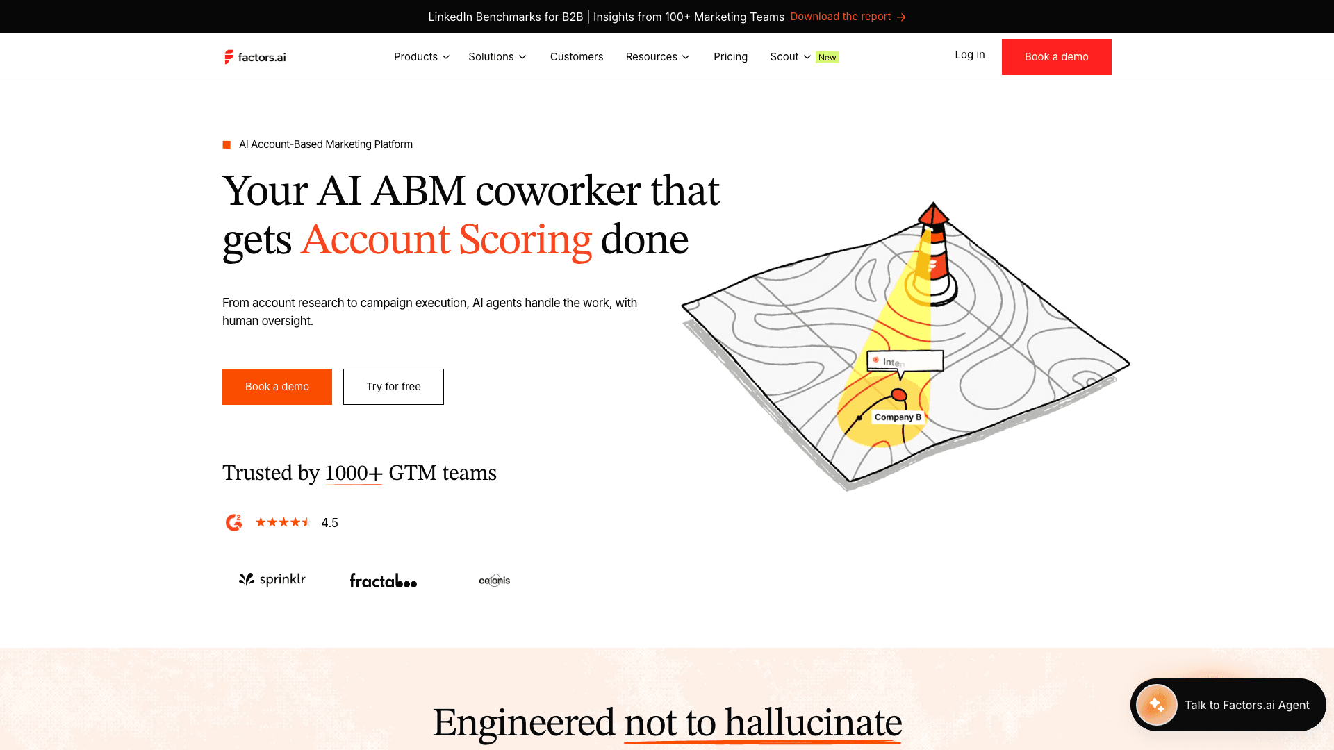 Factors.ai interface — Account-Level Journey Stitching