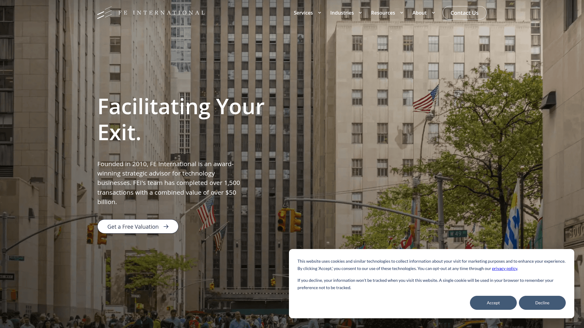 FE International platform for SaaS acquisitions and bootstrapped startup exits