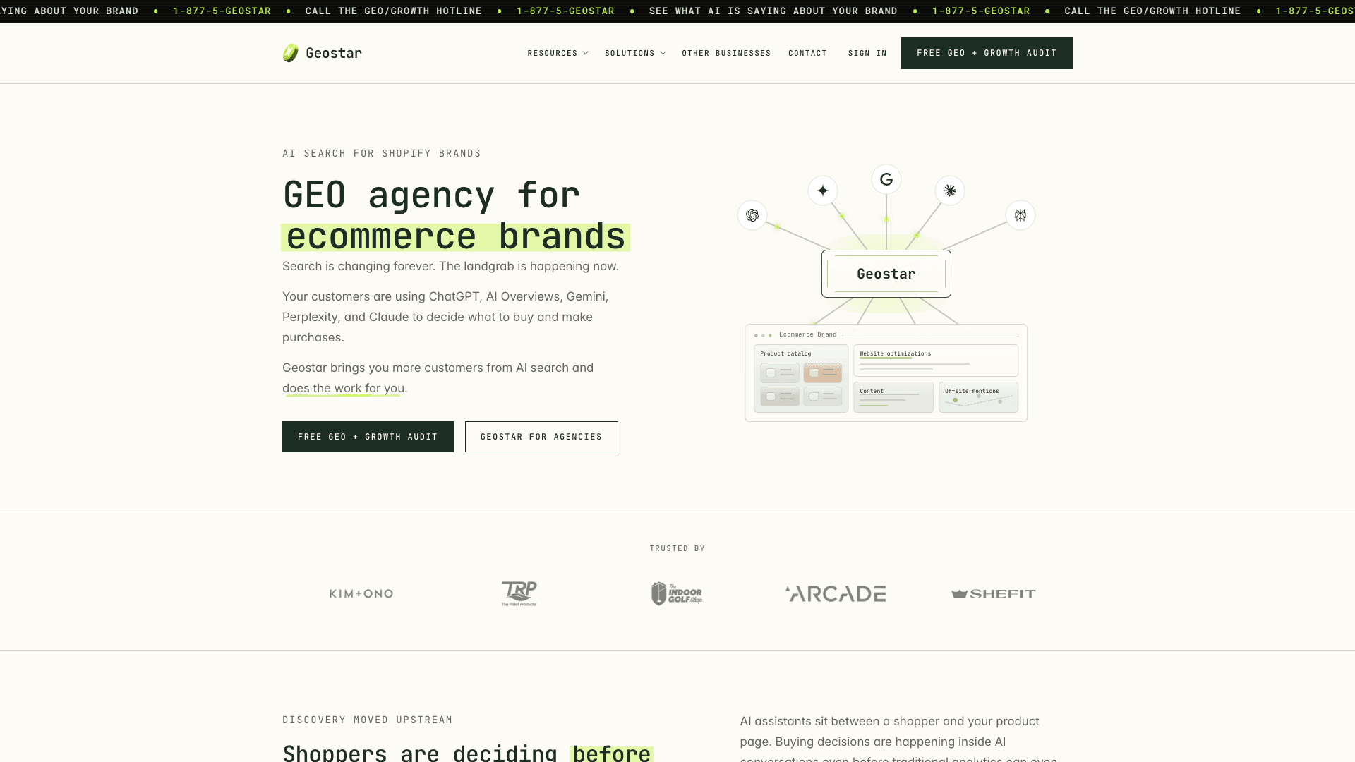 Geostar website screenshot