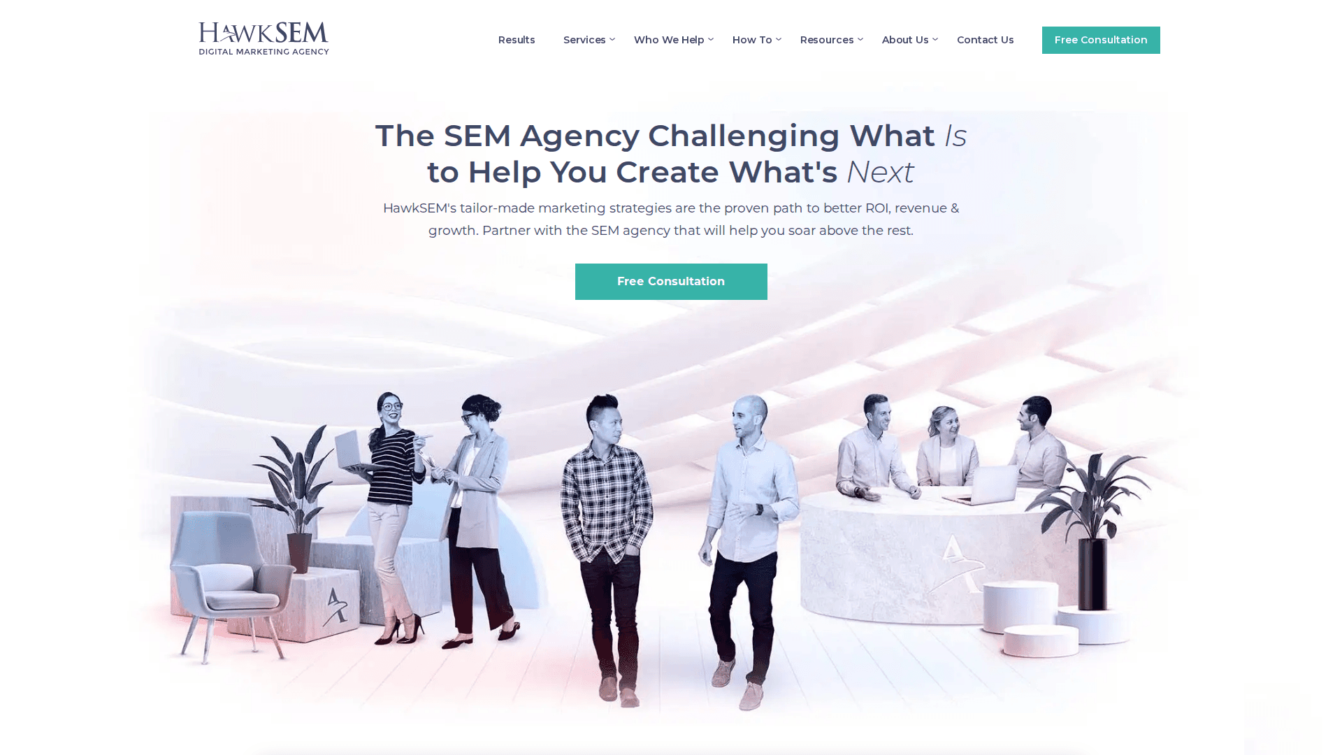 HawkSEM agency homepage