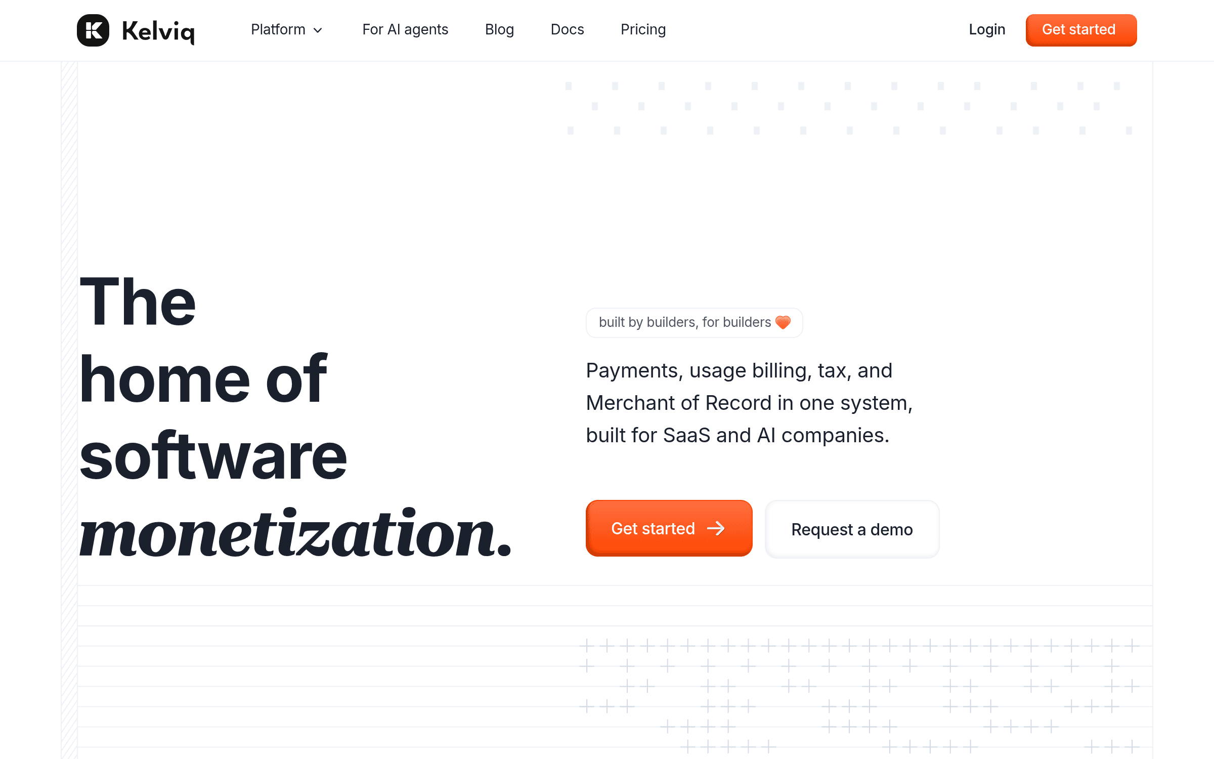 Kelviq interface — the Lowest Full-MoR Rate With Native Token & Credit Billing