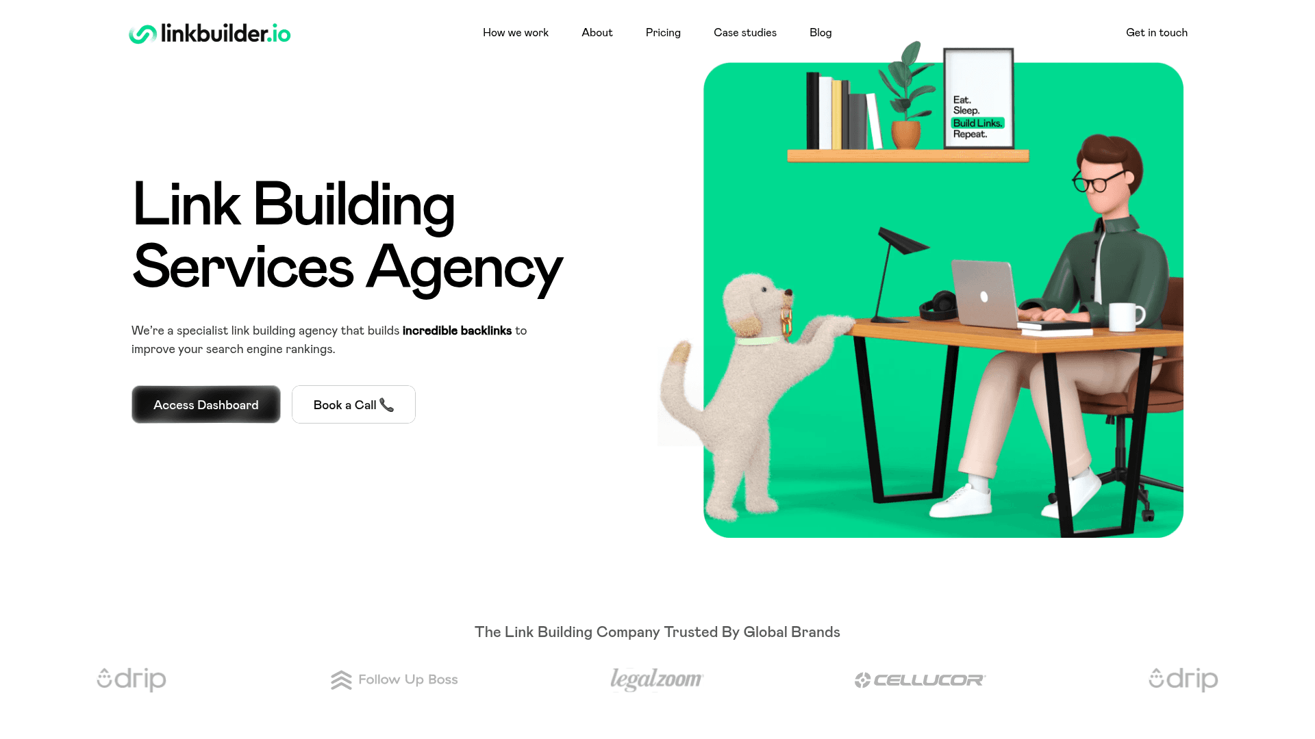 LinkBuilder.io link building agency homepage