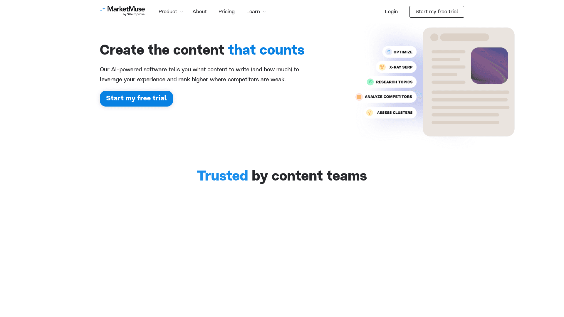 MarketMuse screenshot