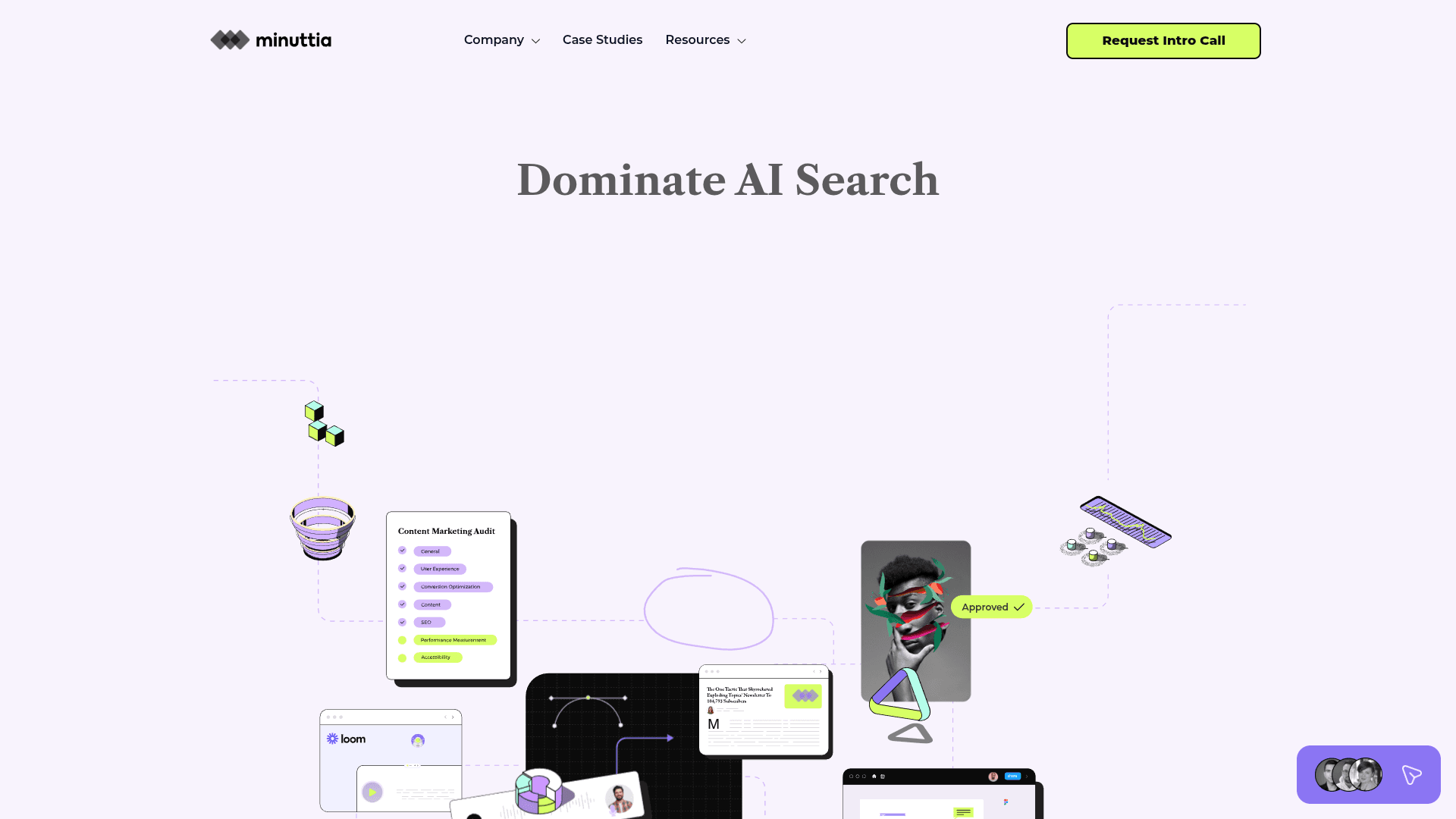 Minuttia agency homepage
