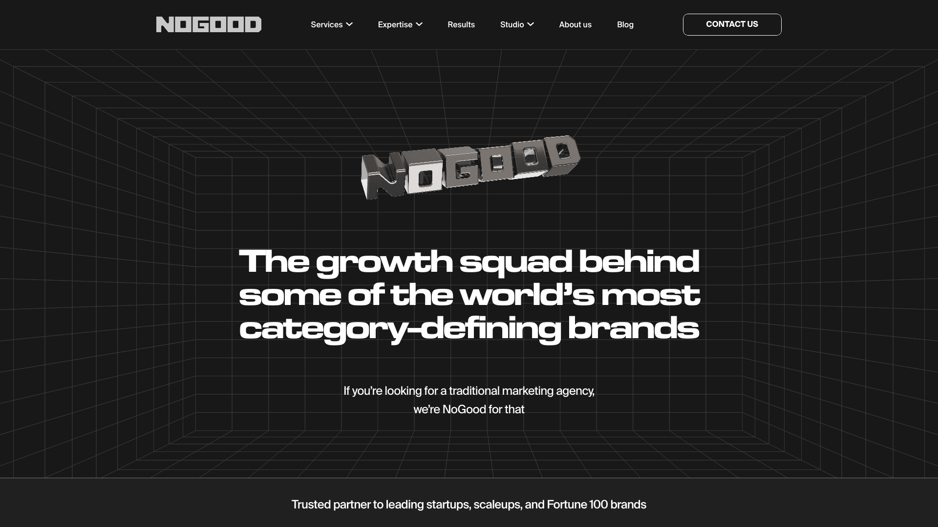 NoGood agency homepage