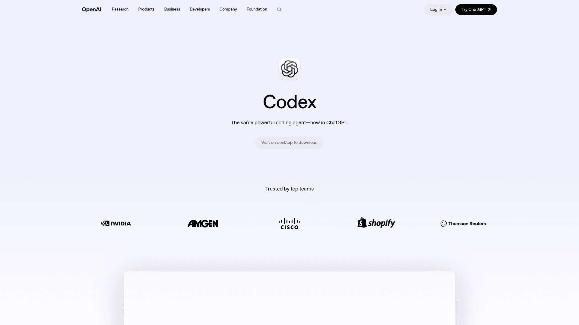 OpenAI Codex interface as a Cursor alternative