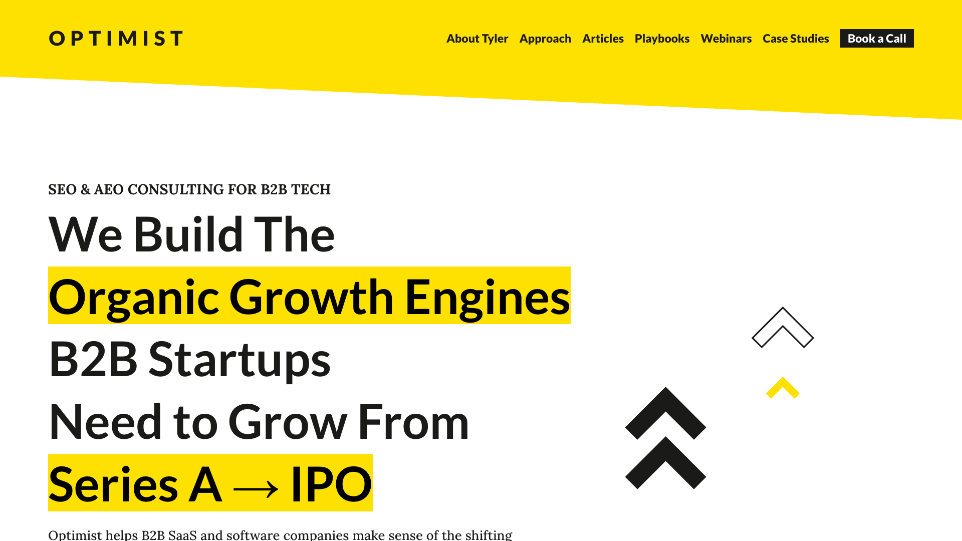 Optimist agency homepage