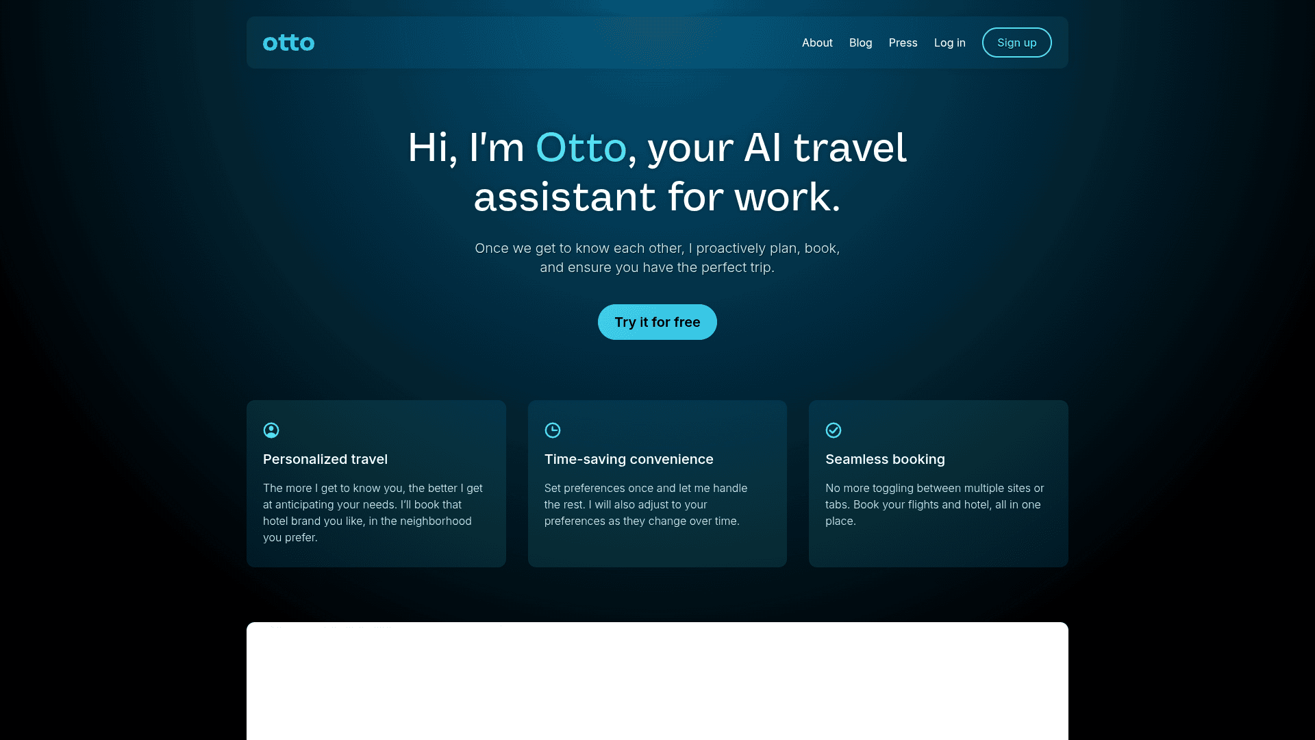 Otto interface — $10/Month, Free for Year One
