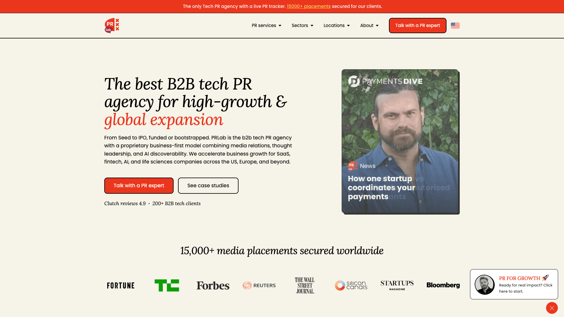 PRLab agency homepage