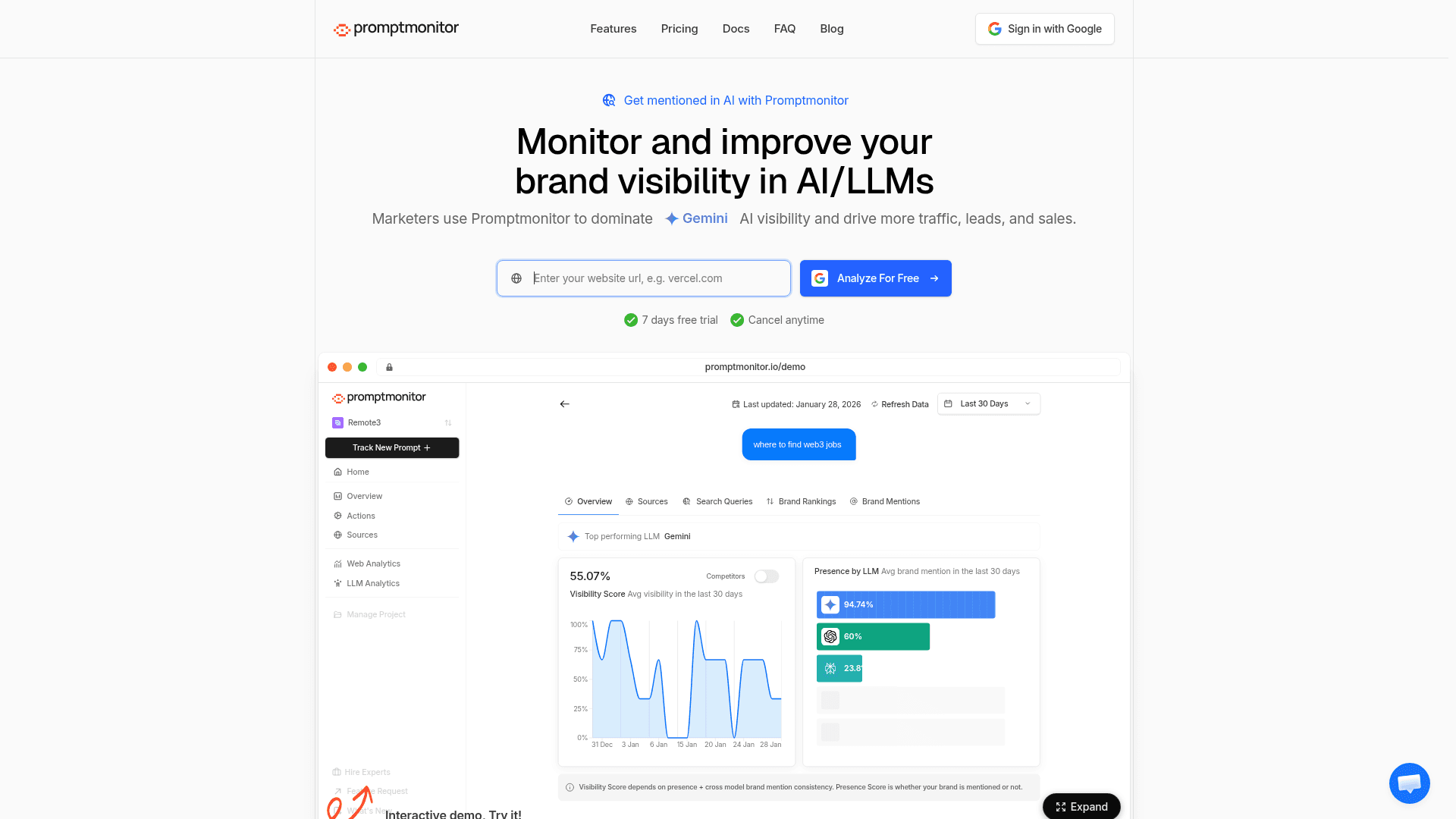PromptMonitor screenshot