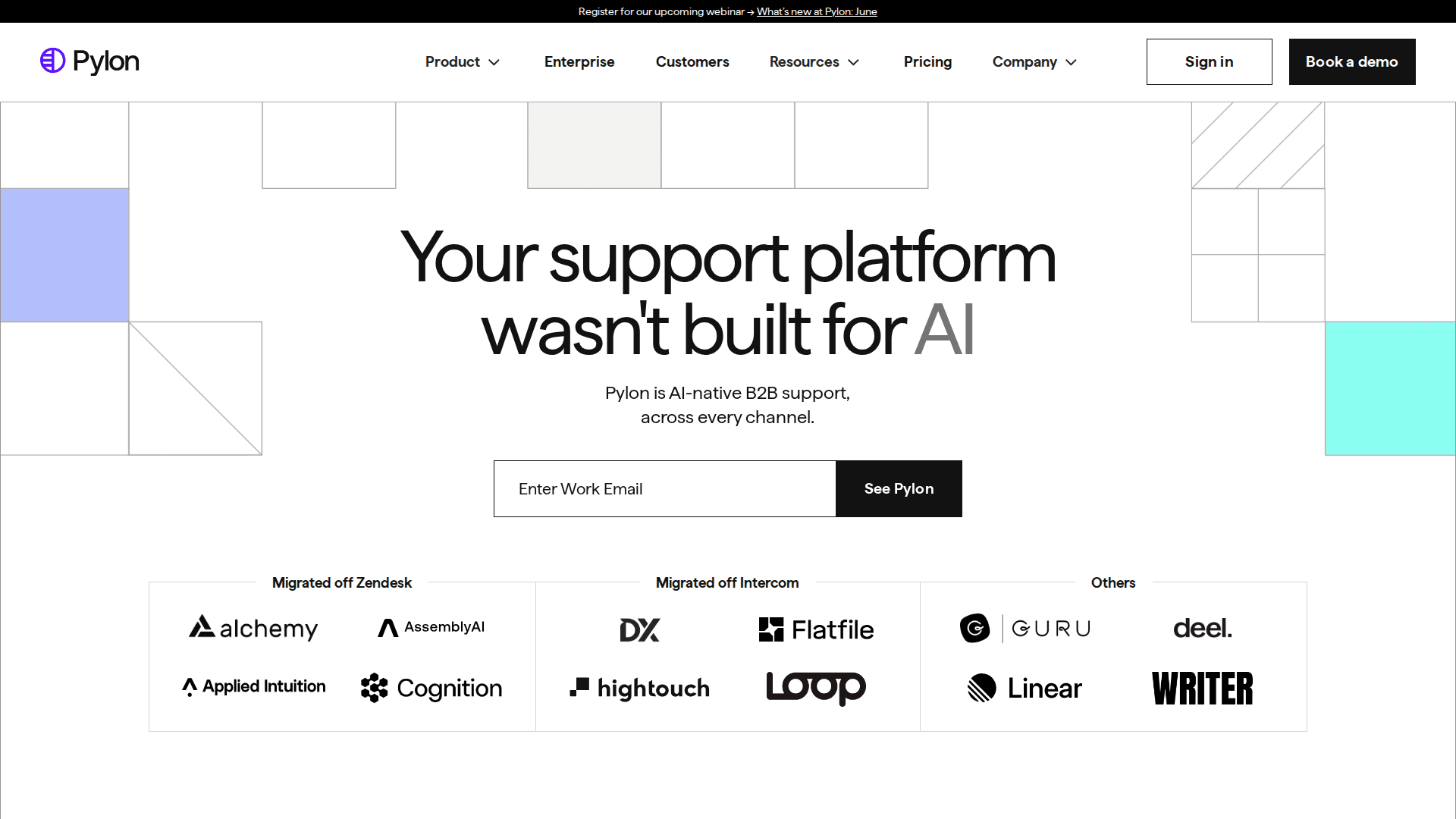 Pylon homepage