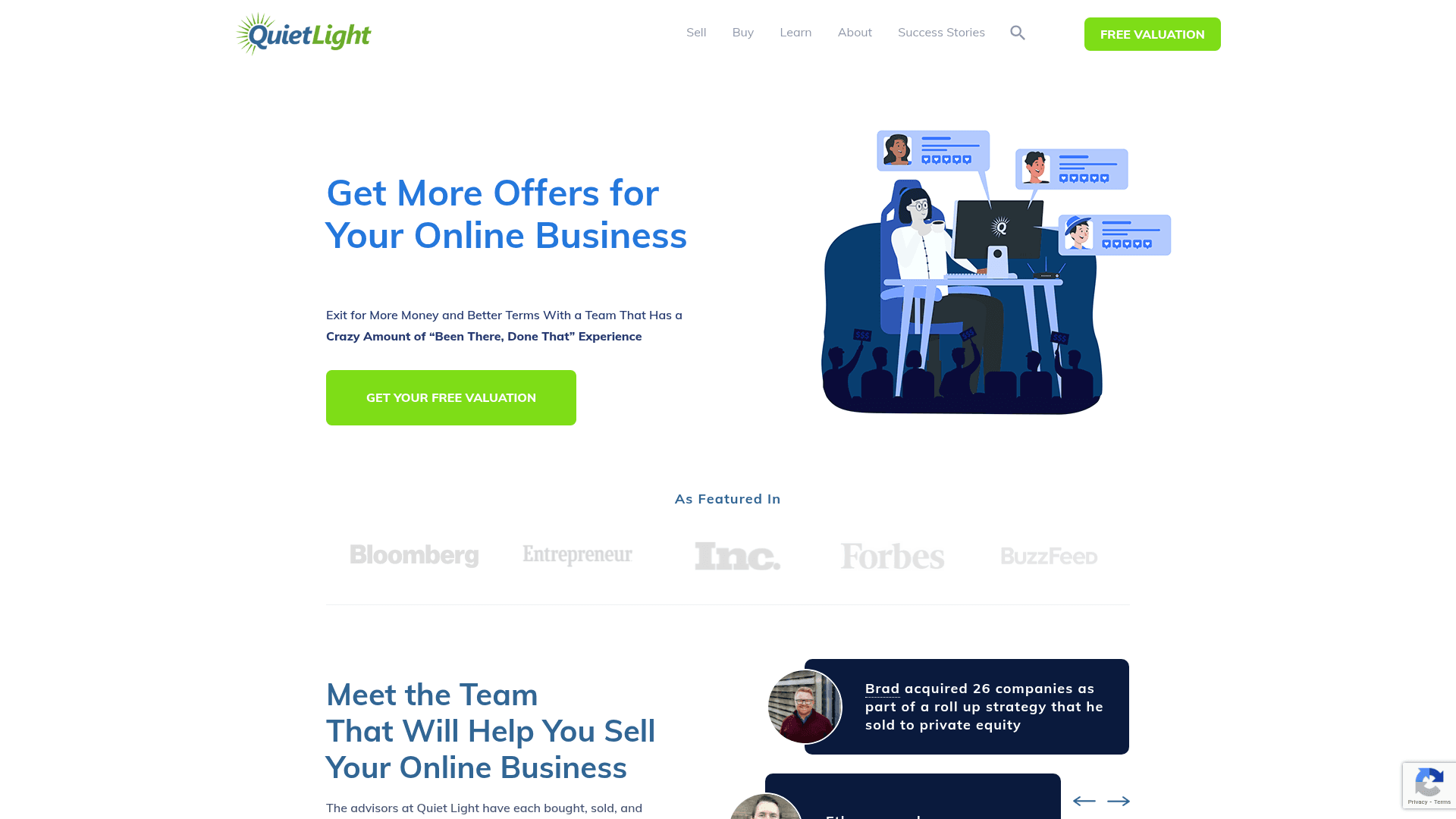 Quiet Light homepage screenshot