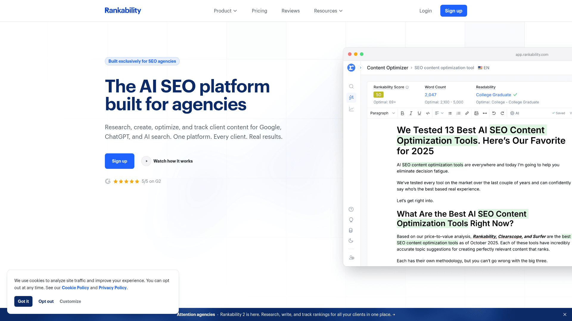 Rankability screenshot