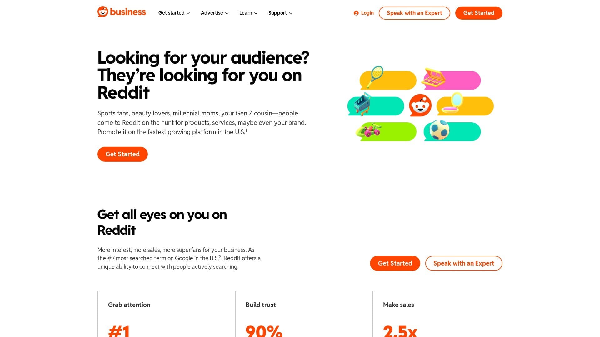 Reddit Ads Manager website screenshot