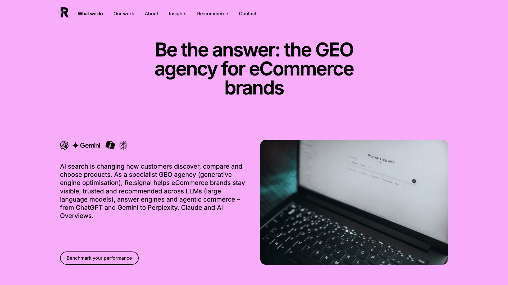 Re:signal website screenshot