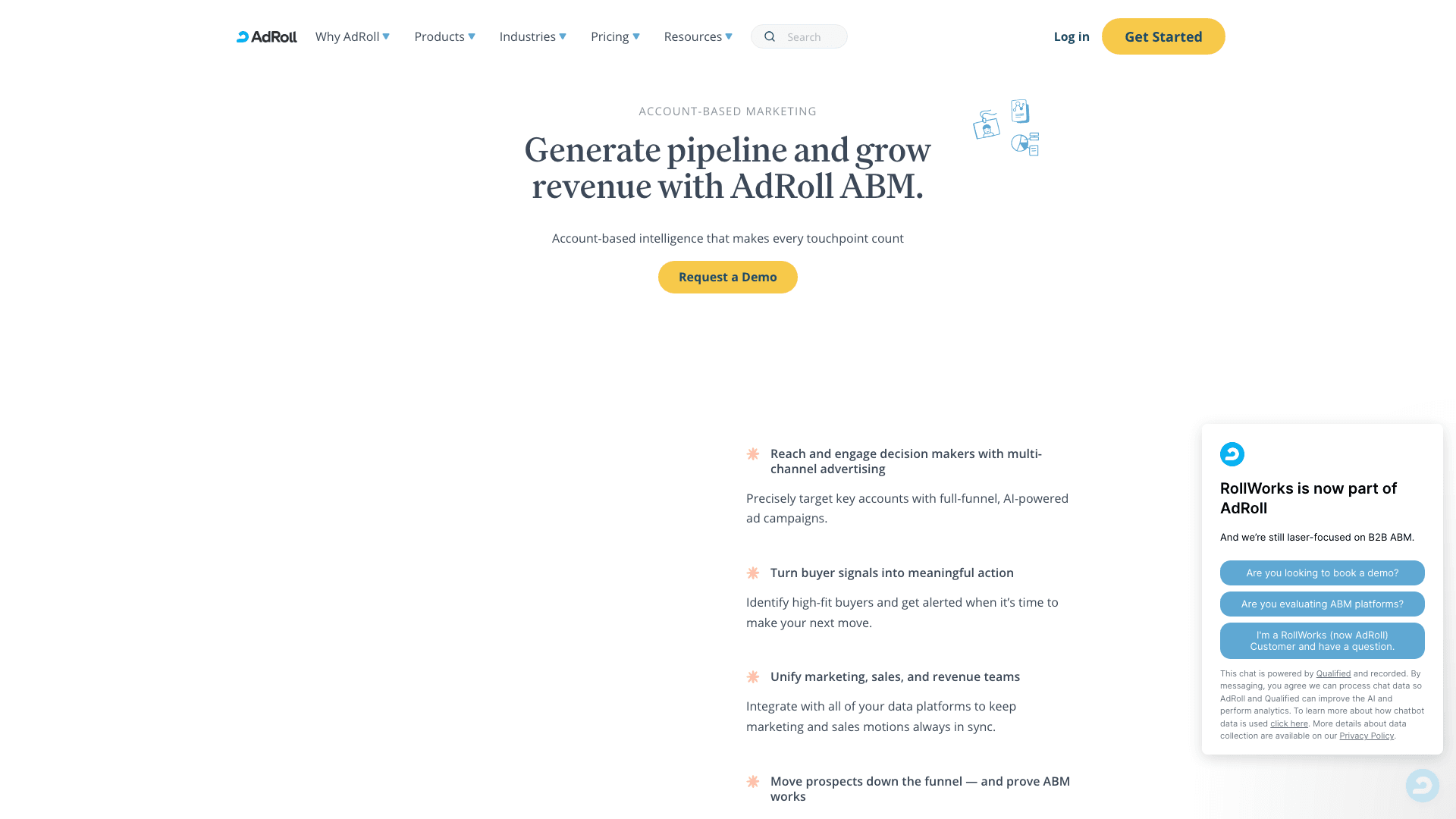 RollWorks (AdRoll ABM) interface — Cheapest Real ABM Platform