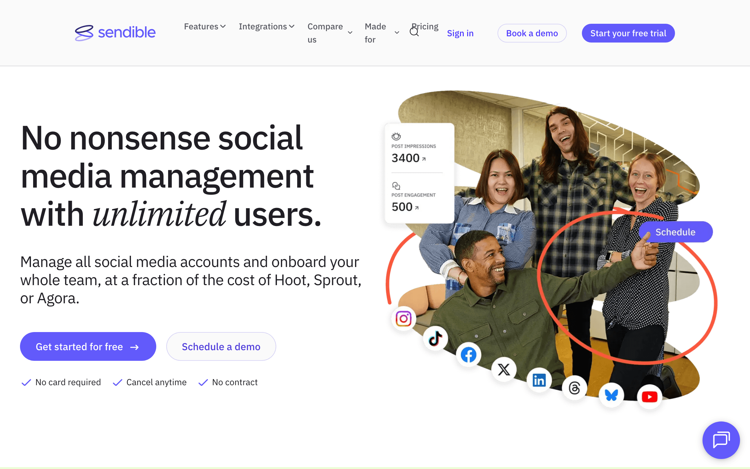 Sendible social media scheduling platform