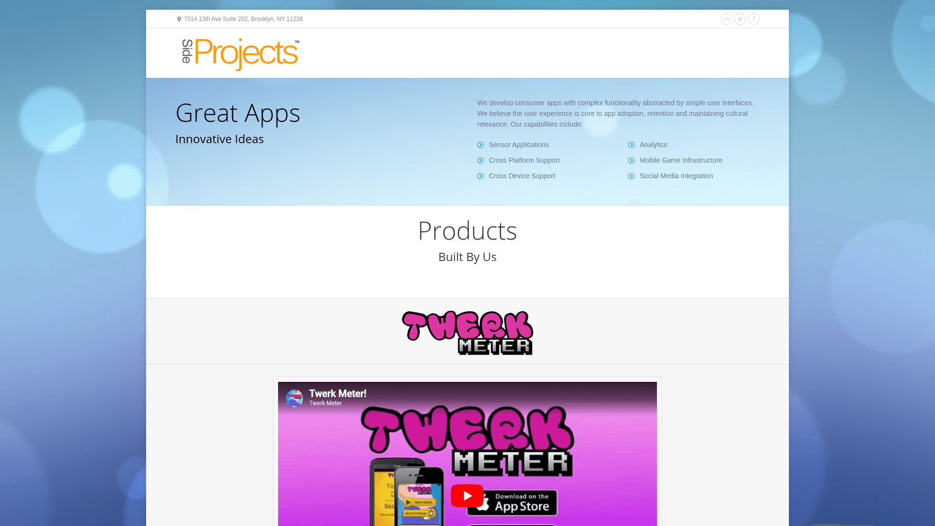 SideProjectors homepage screenshot