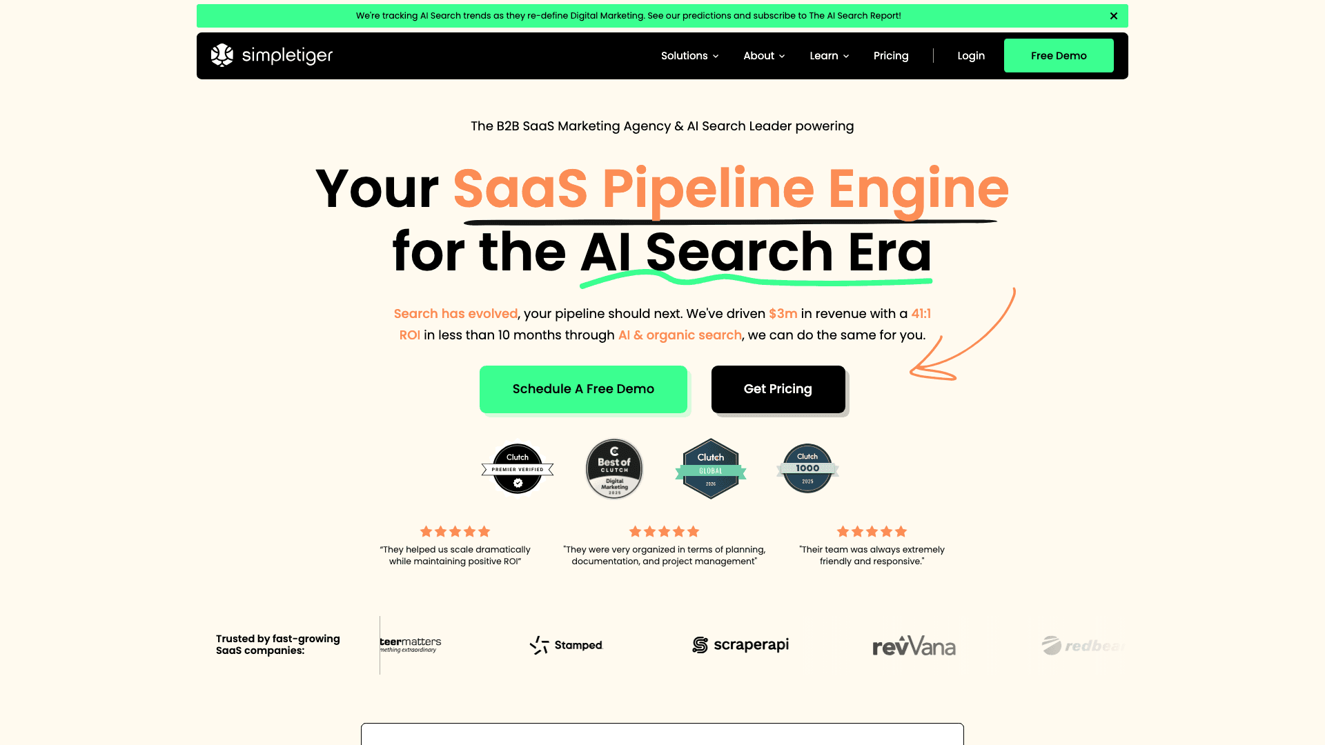 SimpleTiger agency homepage