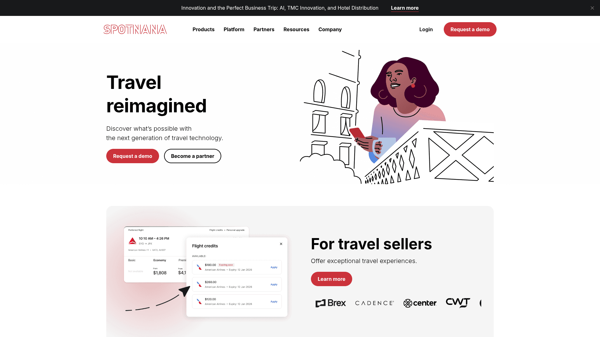 Spotnana interface — Buy It Through Brex, Expensify, or a Partner TMC