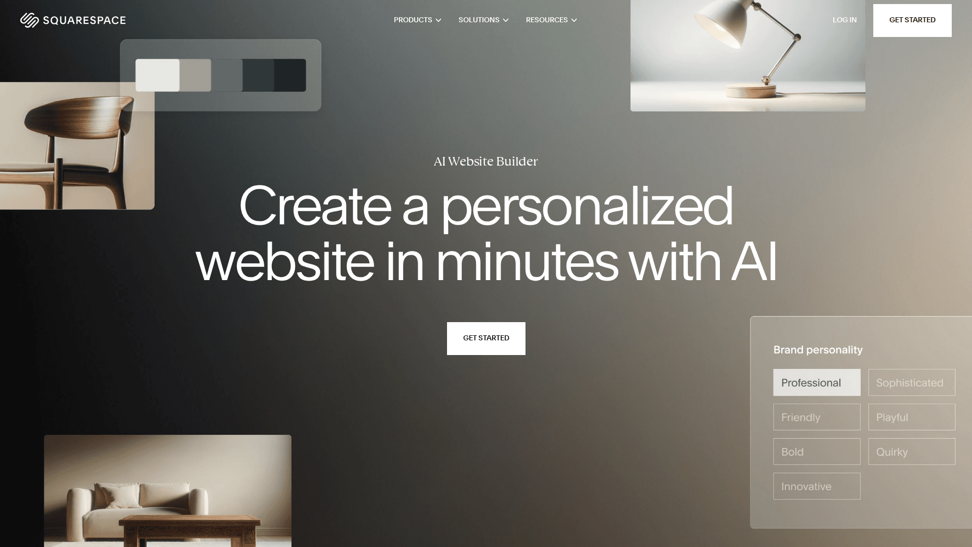 Squarespace AI website builder interface