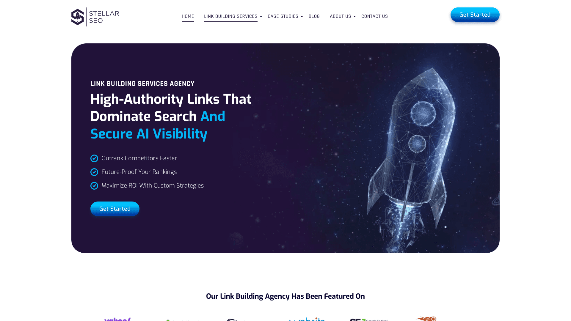 Stellar SEO agency homepage