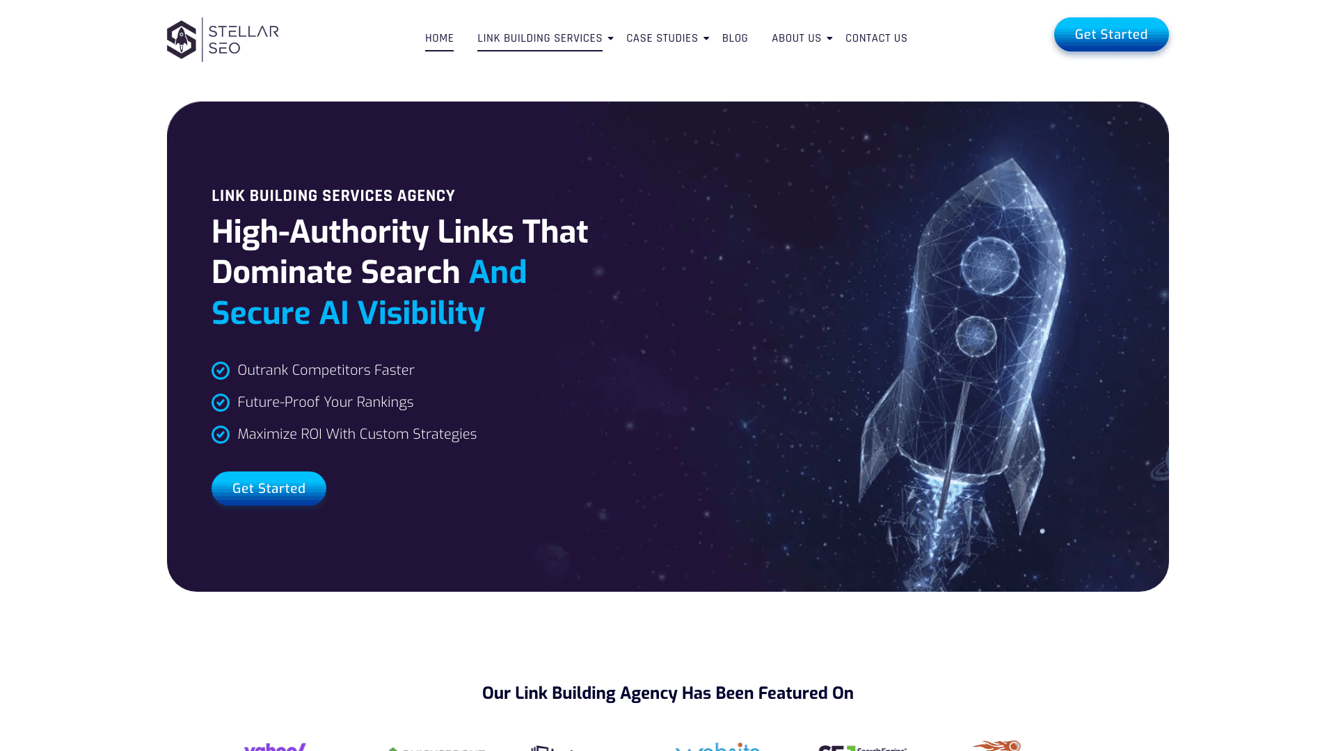 Stellar SEO agency homepage