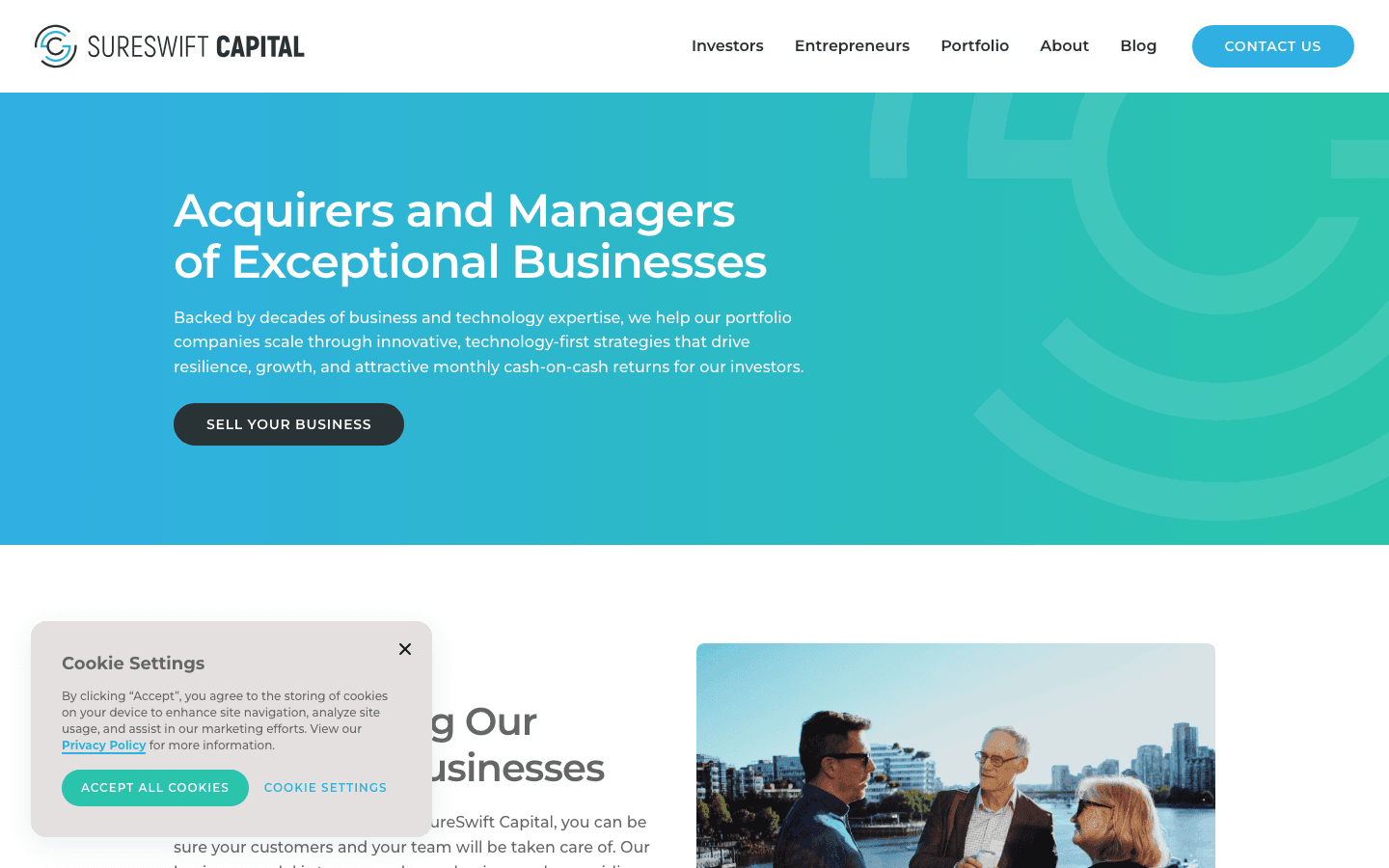 SureSwift Capital platform for SaaS acquisitions and bootstrapped startup exits