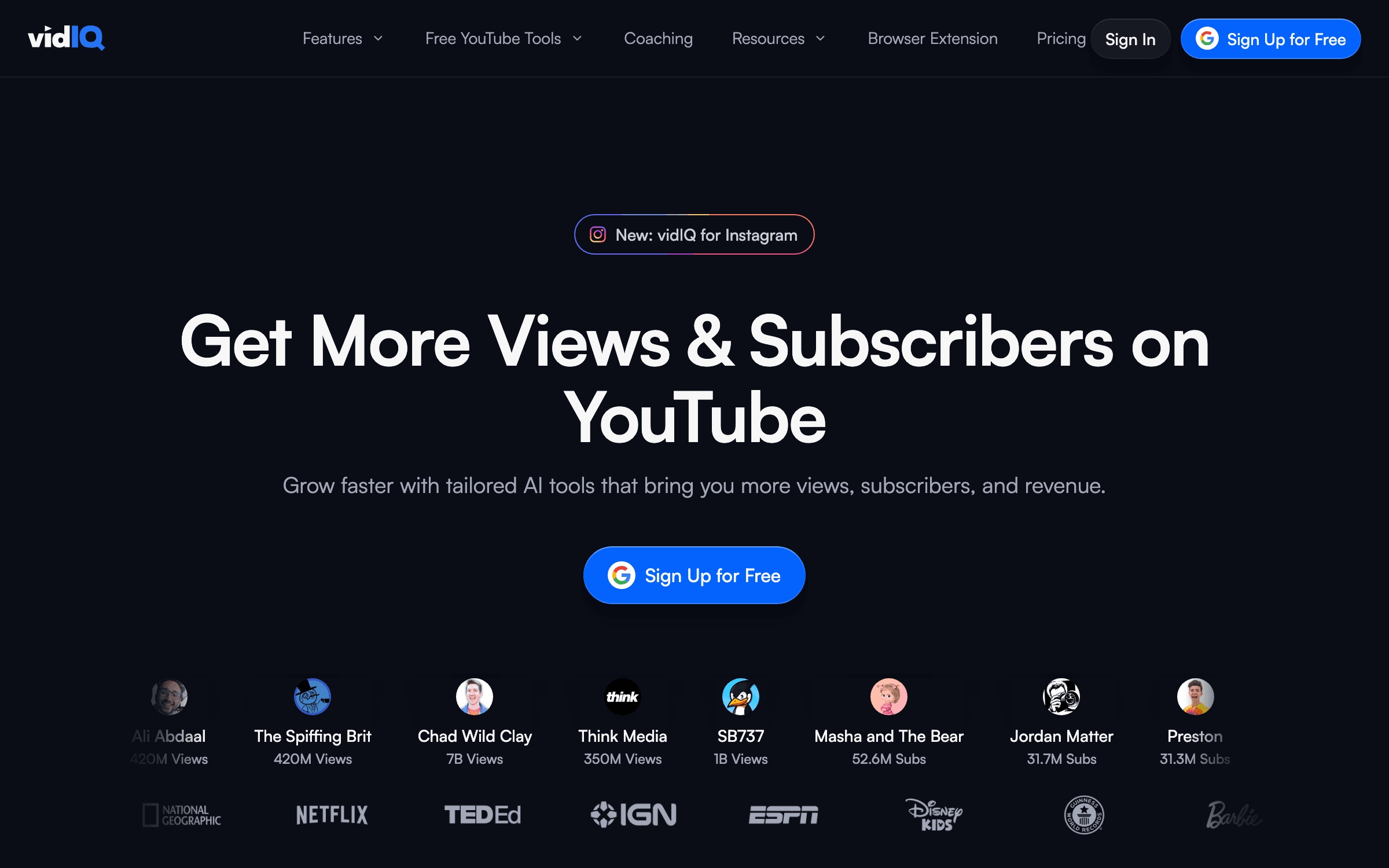 VidIQ interface — Best Comprehensive Growth Platform