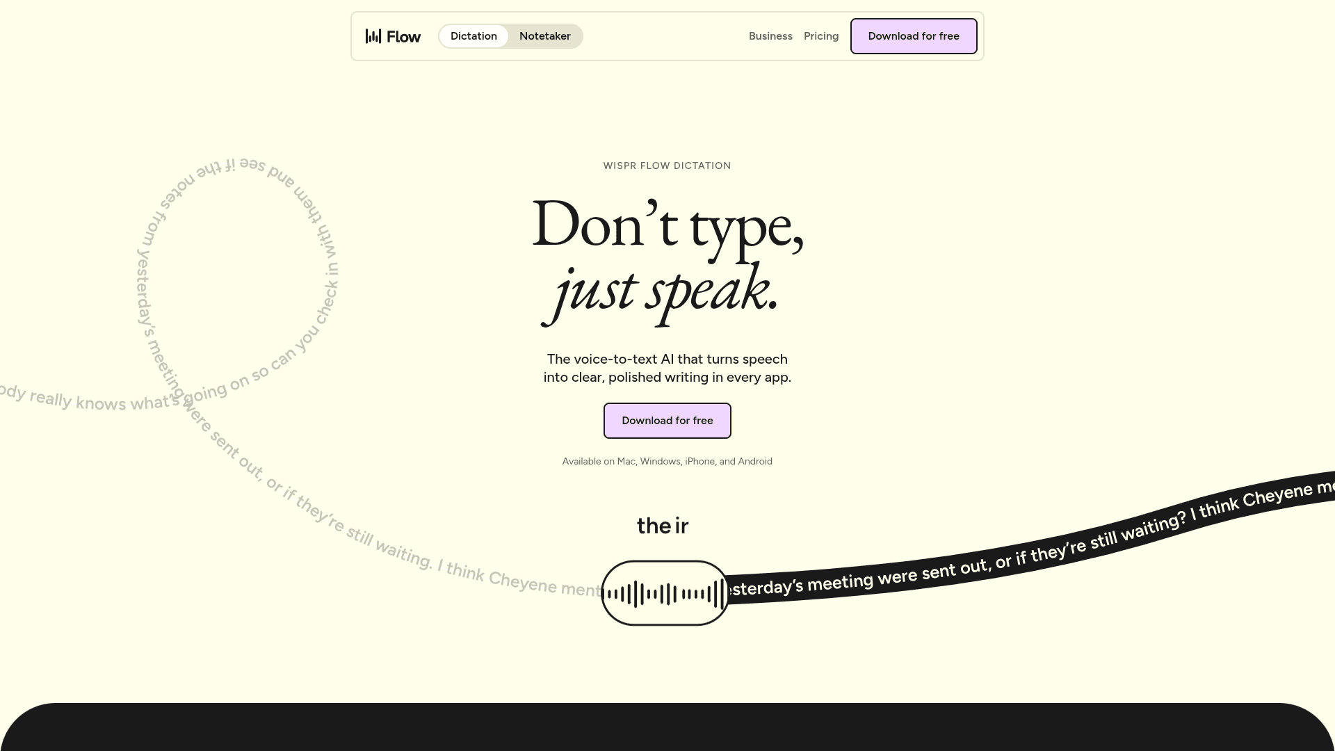 Wispr Flow interface for voice dictation in vibe coding workflows