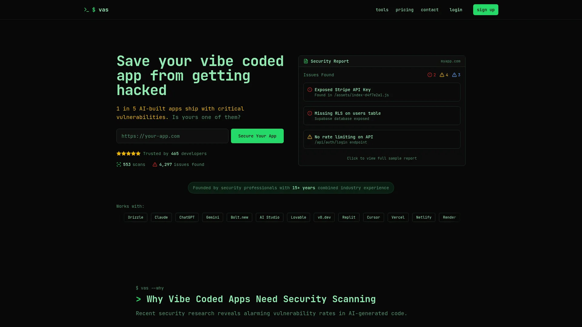 Vibe App Scanner screenshot